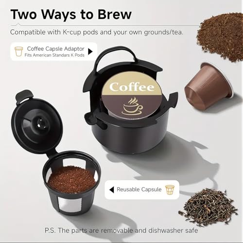 6 to 14oz Capacities with Auto Shut Off