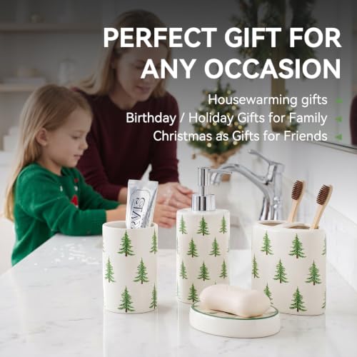 Green Pine Tree Bathroom Organizer for Modern Bathrooms