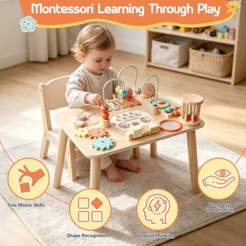 13-in-1 Sensory Play Table with Bead Maze