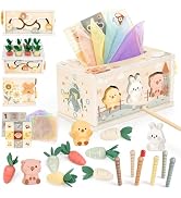 Wooden Activity Cube - 11-in-1 Montessori Toys for 1+ Year Old Boys & Girls | Activity Center for...