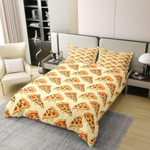 Funny Fast Food Comforter Cover Modern Bright Yellow Quilt Cover