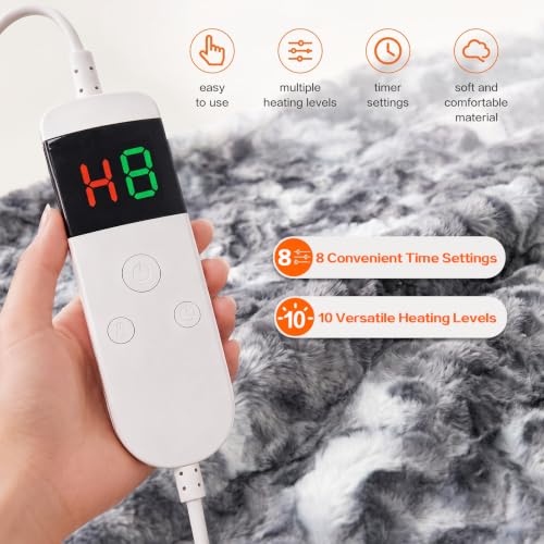 1-8 Hour Timer Auto Shut Off & Overheat Protection & Machine Washable