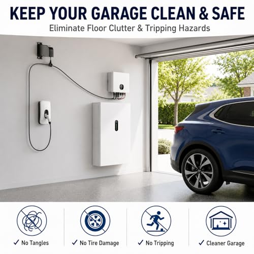 Ceiling or Wall Mount Garage Organizer                                                          3kg Controlled Rewind