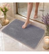 Bathroom Rug 20x32,Super Absorbent Quick Dry Non Slip Bath Mat,Dark Beige | Washable Ultra Soft R...