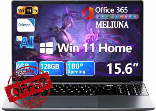 15.6'' AI Laptop with Office 365