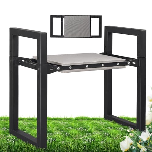 12.7" Wide Folding Heavy Duty Gardening Bench with Handles for Kneeling and Seat