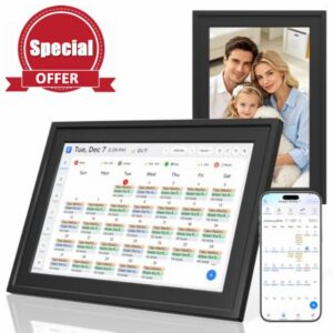 10.1-Inch Digital Wall Calendar—No Subscription Smart Home Scheduling                                                          Desk Organizer with Chore Chart & Star Rewards