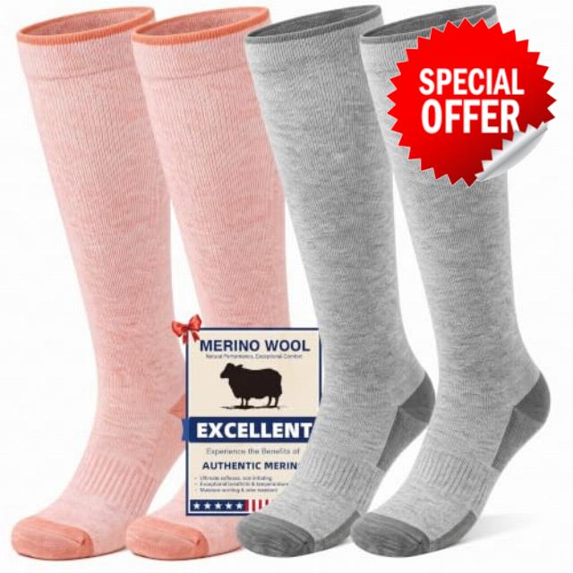 Merino Wool Compression Socks for Women Men 15-20 mmHg for flying                                                          2 Pair mens compressions socks