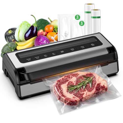 6-in-1 Automatic Vacuum Sealer for Food food sealer with Built-in Cutter & Bag Storage