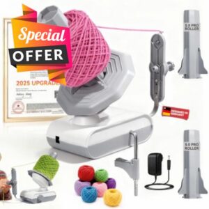 5.0 Upgraded Electric Yarn Winder【Top1 RPM German Motor】【S-Grade】                                                          Precision Gears】Wool Yarn Ball Winder Compact Automatic for Crocheting Super Strong Tension