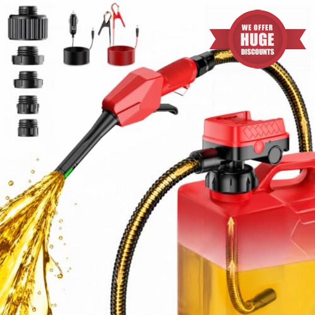 5GPM Cordless Fuel Transfer Pump Compatible with Dewalt 20V & Milwaukee 18V Battery