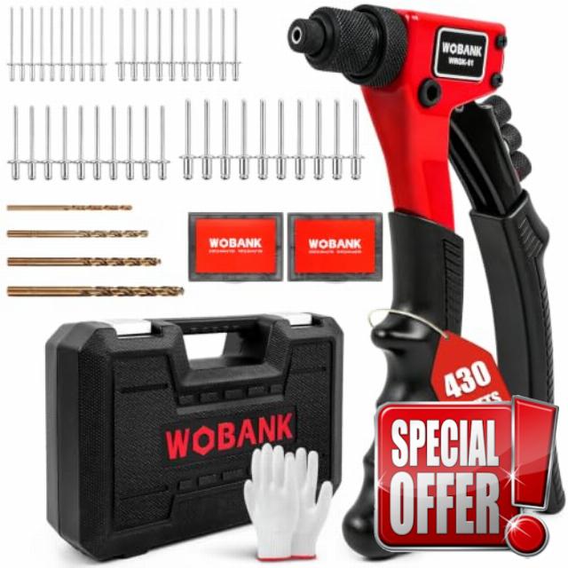 Rivet Gun with 430 PCS Rivets