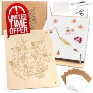 GOLDGE Flower Press Kit Extra Large 15.7"x11.8" 6-Layer Wood Press with Tools