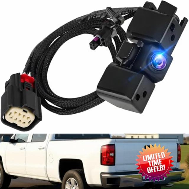 Backup Camera fit for 2016-2019 Chevy Silverado/GMC Sierra 1500 2500 3500                                                          Rear View Reverse Camera Power Tailgate Camera Replacement 84062896