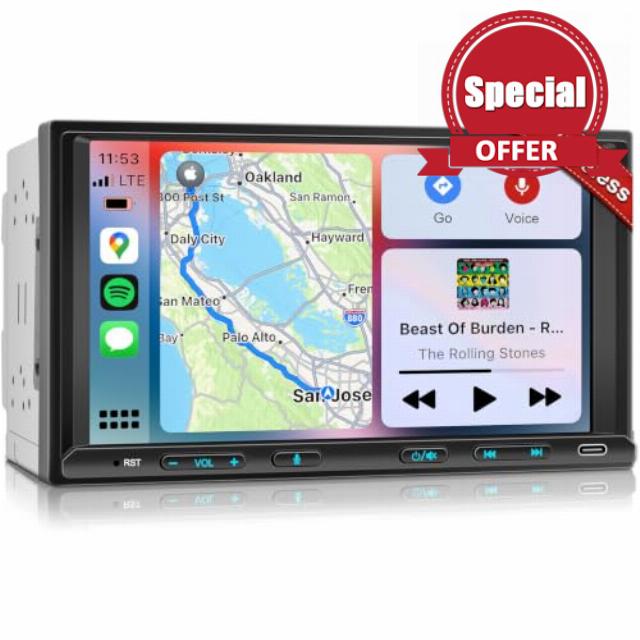 Double Din Car Stereo Wireless Apple CarPlay Android Auto
