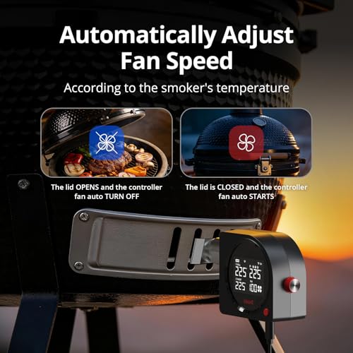 Overnight Cooking Grill Fan for Kamado