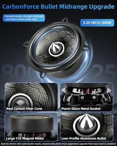 800W Peak 4 Ohm 5.25 Car Speakers