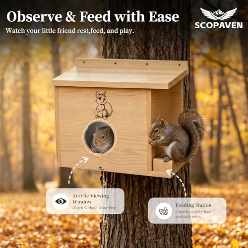 Viewing Window Breathable Nesting Area with Drainage Floor & Natural Coconut Fiber Ma