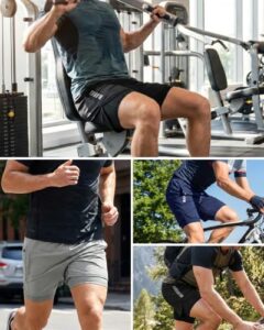 Gym Shorts with Pockets                                                          Breathable Lightweight Fabric with Convenient Pockets