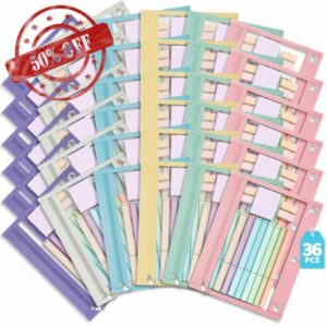 36 Pack Pencil Pouch for 3 Ring Binder with Transparent Windows & Zippers                                                          Durable Zipper Pencil Bags