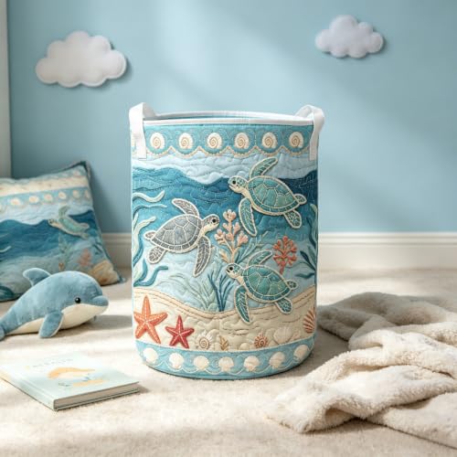 Coastal Coral Seashell Bathroom Organizer