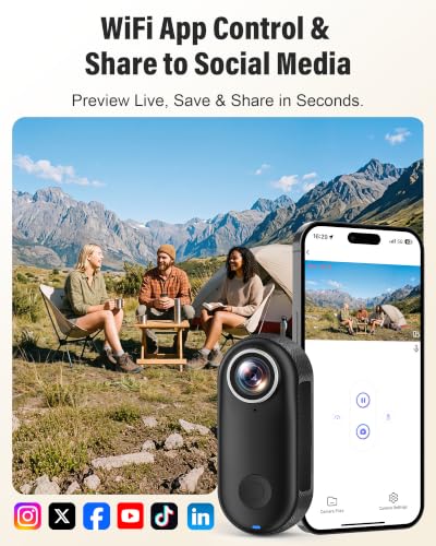 Wearable Cam with 360° Rotatable Clip