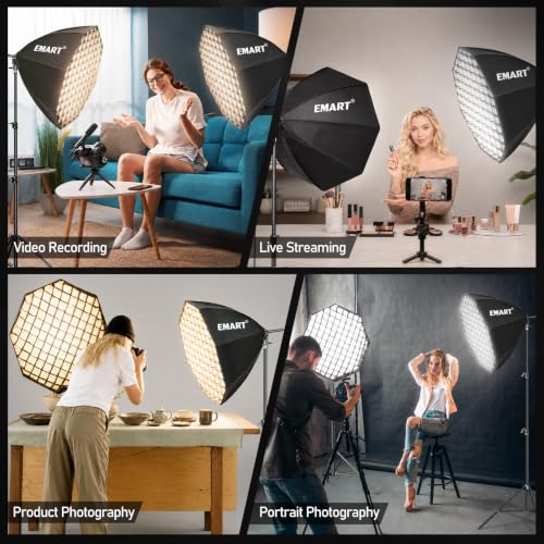 135W 25.5" Soft Box for Photography Pull Softbox