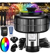 AddPride Pond Fountain Aerator, 1HP 110V 15000 GPH Stainless Steel | Stainless Steel Pond Pumps w...