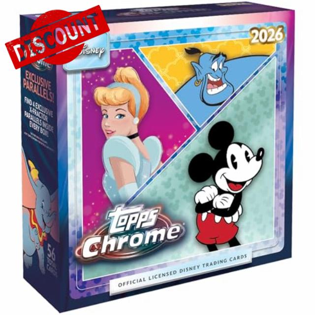 2026 Topps Chrome Disney - Factory Sealed - Mega Box