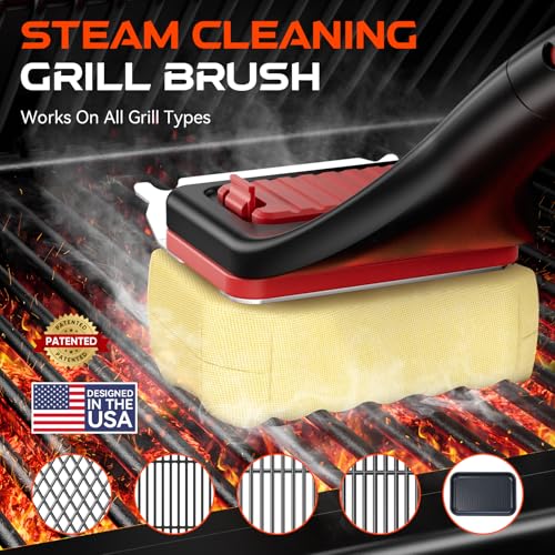 Long Handle Replaceable Head Grill Cleaning Brush for Outdoor Grill