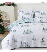 AtawLege Christmas Poinsettia Kitchen Curtains 36 Inch Length Snowflake Holiday Cafe Curtains, Re...