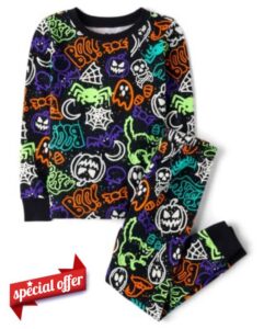 The Children's Place Baby and Kids' Sibling Matching Halloween and Holiday Pajama Sets
