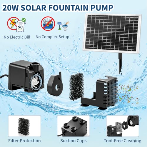 Solar Powered Pond Pump for Wildlife Garden