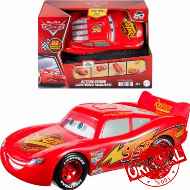 Mattel Disney and Pixar Cars Action Scene Lightning McQueen Toy Car                                                          Battery-Powered Vehicle