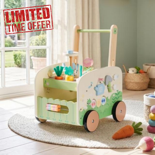 ROBOTIME Wooden Baby Walker