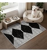 HelloTree 2x3 Vintage Machine Washable Entryway Rug, Non-Slip Door Mat | Indoor Entrance Front Do...