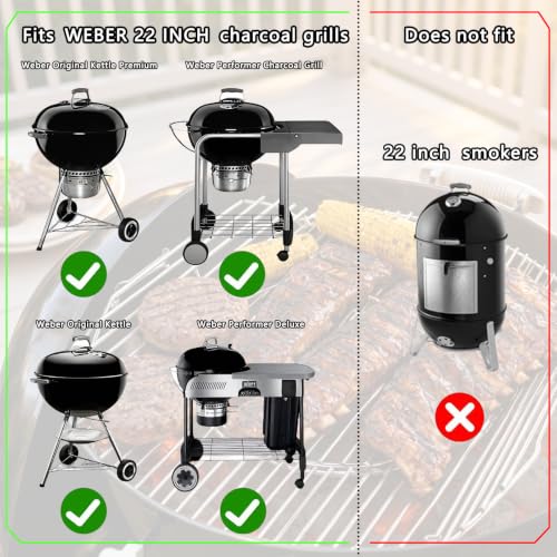 Master-Touch 21.5 Inch Gourmet BBQ System Hinged Stainless Steel Cooking Grate Grids.