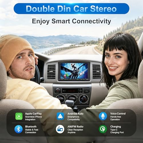 7in Double Din Radio with Bluetooth