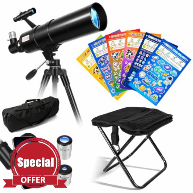 Telescope for Adults & Kids High Powered 90mm Aperture 600mm                                                          Refractor telescope kit for beginners