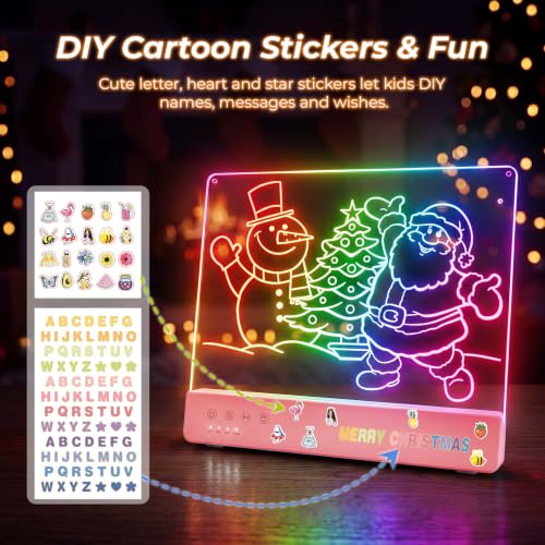 16" Rechargeable DIY Light Up Drawing Tablet 13 Light Effects
