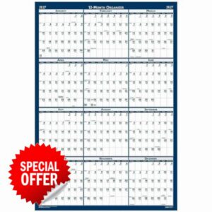 House of Doolittle 12 Month Reversible Laminated Wall Planner