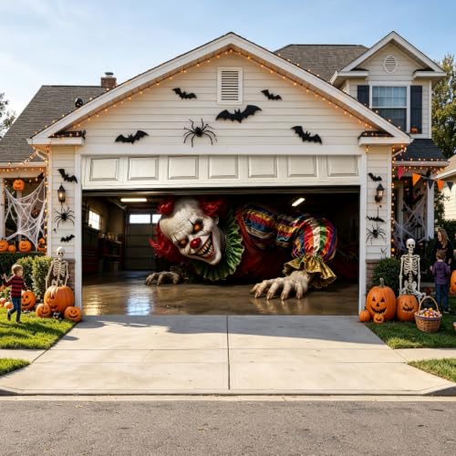 Full Size Double Garage Banner for Outdoor Halloween Deco