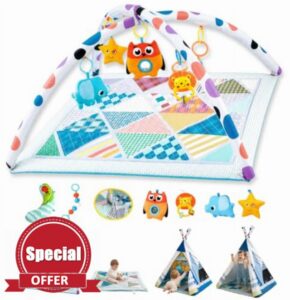 Cuddobaby Baby Play Gym Mat & Tent Convertible- Forest Theme                                                          0-24M