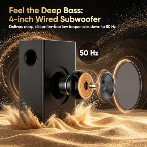 70W 2.1 Channel Soundbar 14" Compact Design