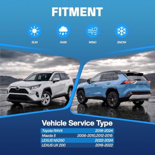 Windshield Wipers for Toyota RAV4 2019-2024 Fits Toyota RAV4 2019-2024/Mazda 5 2006-2010
