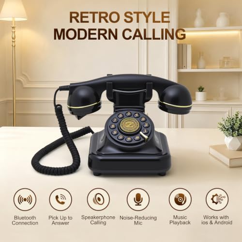 Vintage Phone Bluetooth with Speakerphone