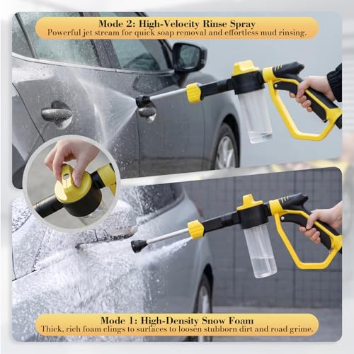Car Foam Cannon with 3 Spray Modes Adjustable Nozzle Car Wash Foam Sprayer