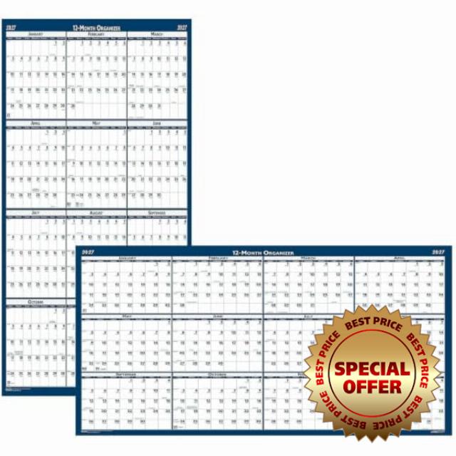 House of Doolittle 12 Month Reversible Laminated Wall Planner