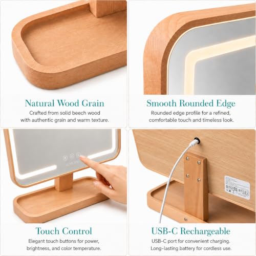 Anti-Slip Wood Storage Tray Base