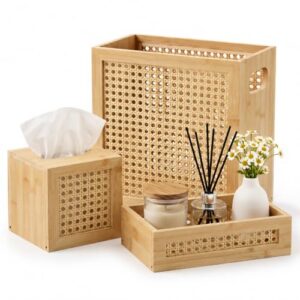 Rattan Trash Can